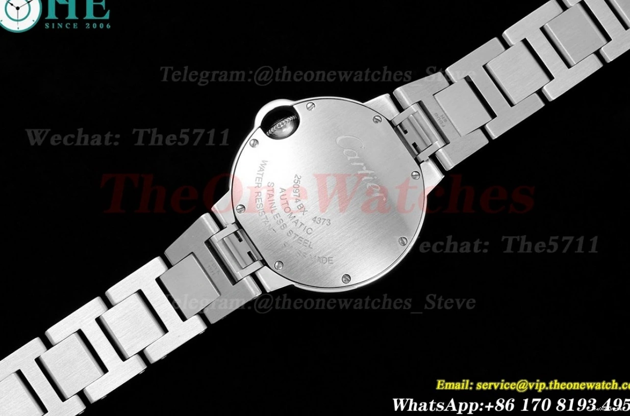 Ballon SS Bleu Ladies 33mm A076 Cartier 3KF De Dia SS Wht 1218